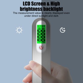 OBEST Luggage Scales with LCD Display, Portable Digital Scale, Electronic Suitcase Scale, Hanging Scale, 50 g - 50 kg, ib/kg/zo/g, Lightweight for Travel (Silver)