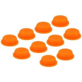 PATIKIL 0.63" LED Flashlight Switch Cap, 10 Pcs Silicone Soft Boot Cover for Push Button Switch Electric Torch Handheld Flashlights DIY Project, Orange