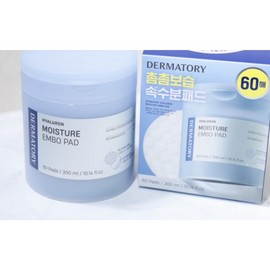 DERMATORY HYALURON MOISTURE EMBO PAD Hyaluronic Moisture Gathering Embossed Toner Pad Split-use Moisture Pad Replenish Moisture by Sticking On 60 Sheets Special Set (+60 Sheet Refill), 1 Pack, 120 Sheets / 더마토리 DERMATORY HYALURON MOISTURE EMBO PAD 히알루론 수