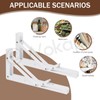 Wokape 2Pack 10" Folding Shelf Brackets, Decorative Heavy Duty Stainless
