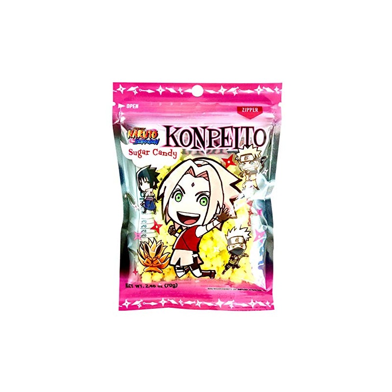 Naruto Shippudem Konpeito Japanese Sugar Candy 2.46oz /70g (Pineapple, 3