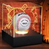 Baseball Display Case with LED Light Baseball Holder Display Case