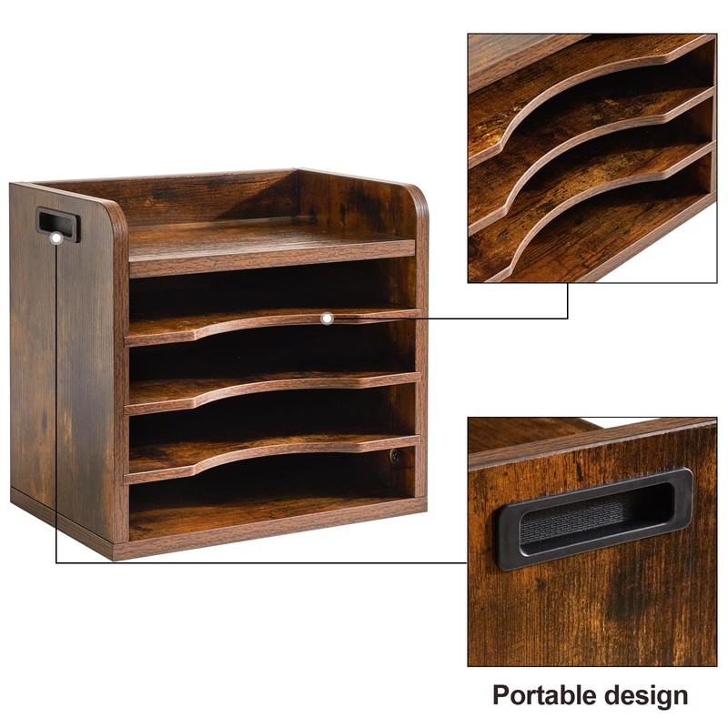 YMYNY Desktop File Organizer with Handle, Document Letter Mail Tray