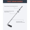 Phivan Twist Drain Handle for Commercial Sink, Twist Waste Valve