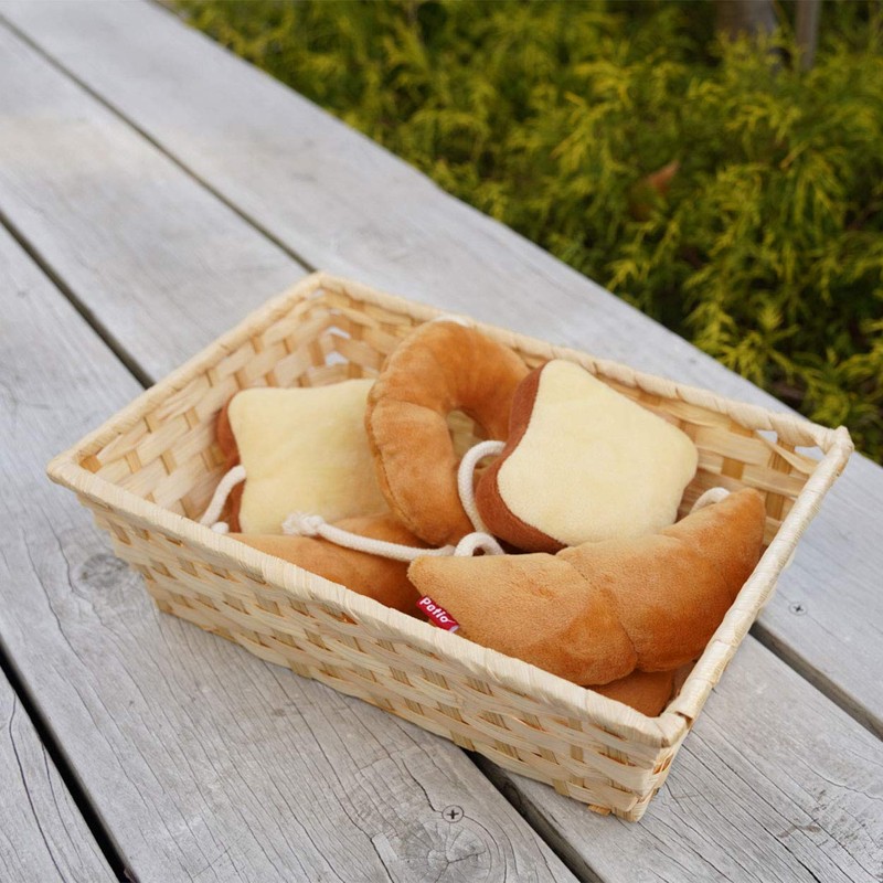 Petio Croissant Dog Toy, Sticky Bakery