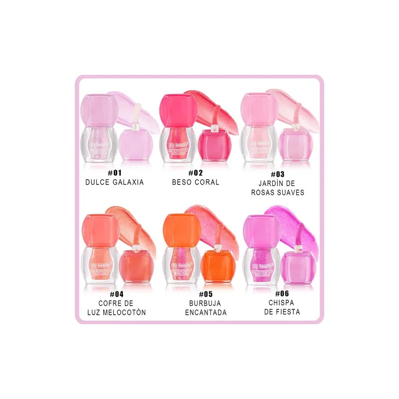 Brillo Labial Gloss Glitter Shiny Hidratante Maquillaje