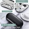 MoKo Double Eyeglass Case, Contact Lens Case with Mirror Tweezers