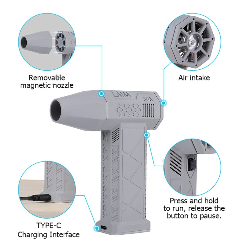 Portable Turbo Jet Fan Handheld Dust Removal Turbo Fan High