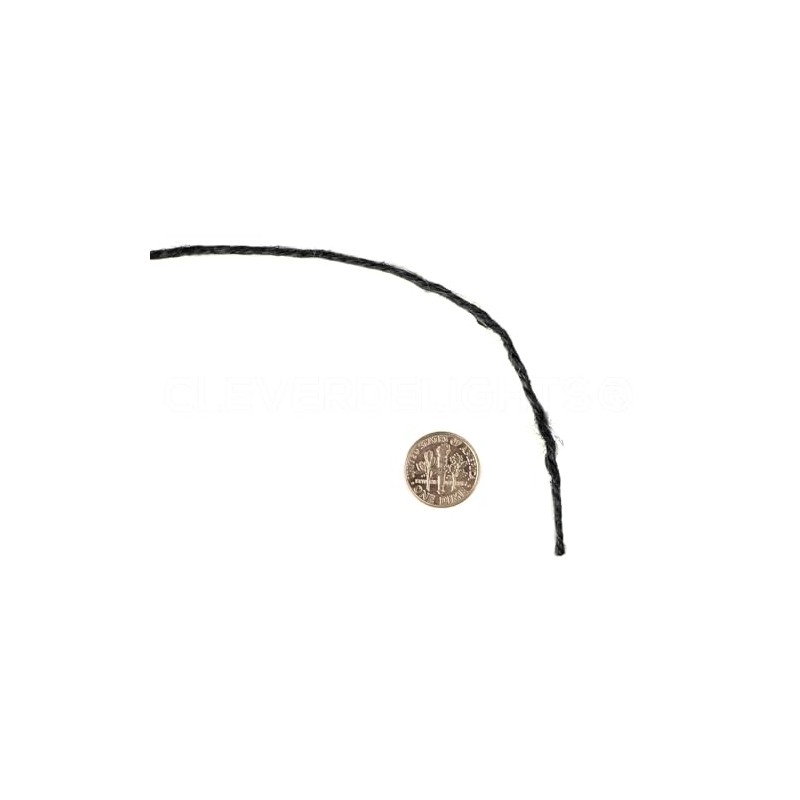 CleverDelights Black Jute Twine - 1000 Yards - 2mm Diameter