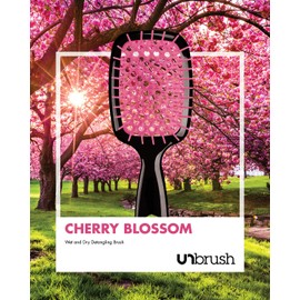 FHI HEAT UNbrush Wet & Dry Vented Detangling Hair Brush, Cherry Blossom