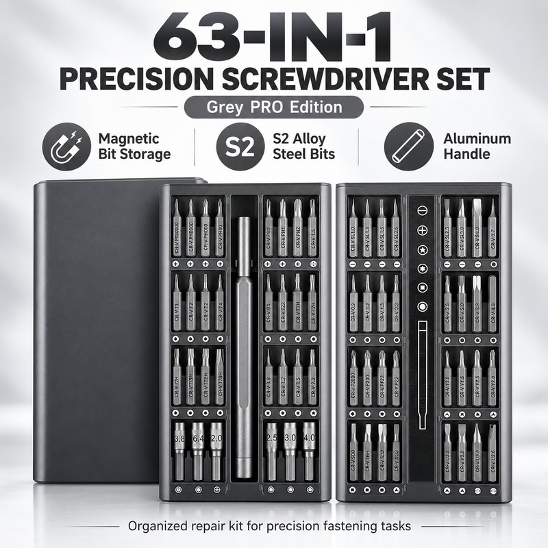 63-in-1 Precision Screwdriver Set for Electronics Repair –Torx Tool Kit