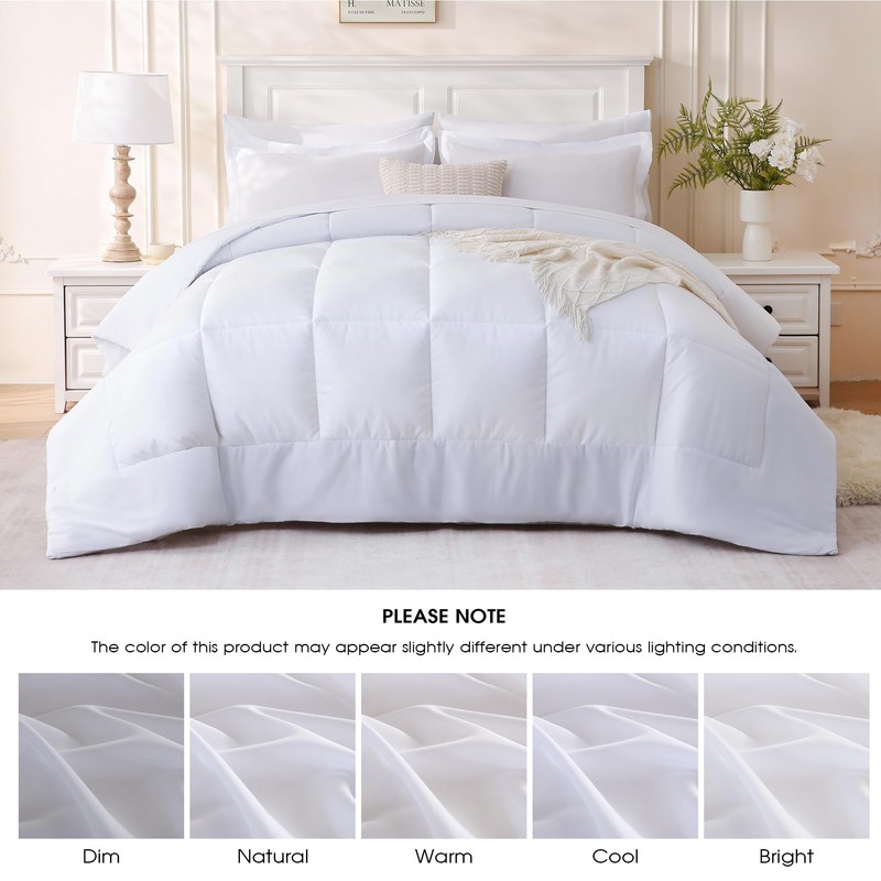 FreshCulture Queen Comforter Set - 7 Pieces All Season Luxury
