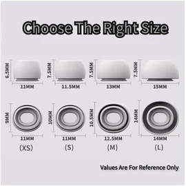 Acediar Replacement Ear Tips Compatible with AirPods Pro1/2 [4 Pairs], Silicon Earbuds Tips with Noise Reduction Hole, Fit in The Charging Case (Sizes XS/S/M/L, White)