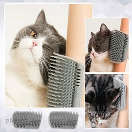 PAVIKE Cat Brush, Anti-itch Brush, Cat Self Groomer, Pet Brush, Cat Self Grooming Brush, Pet Grooming Massage Supplies, Easy Installation, Remove Hair Loss, Massage Cat Face