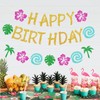 Glittery Gold Tropical Birthday Banner – DIY Luau Party Decorations,