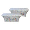 2 Pack Happy Birthday 6 Foot Spandex Tablecloth – Stretch