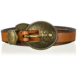 Frye Women's 15MM Leather Belt, Tan Tooling, X-Large