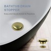 Gold Brushed Tub Drain Stopper,Universal Pop Up Bath Drain Plug