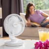 InnovaGoods Tischventilator mit Akku und LED FanLed Ø6,6'' 4000 mAh