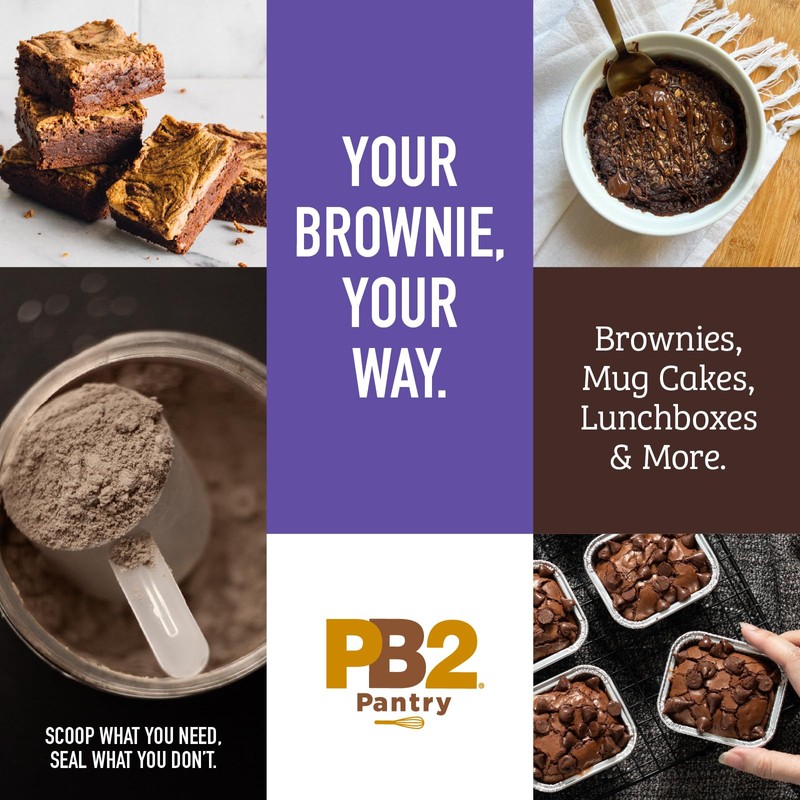 PB2 Pantry Chocolate Chip Brownie Mix - 16 oz Jar