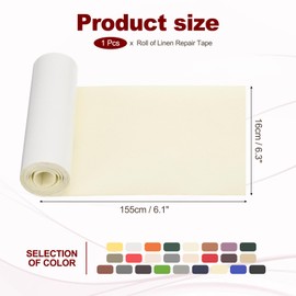 PATIKIL Leather Patches Tape for Furniture, 6.3 x 61 Inch Self Adhesive Vinyl Leather Repair Kit Cover Sheet for Couch, Sofa, Car Seats, Office Chair, Milky White