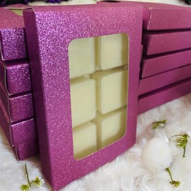 Luxe Wax Melts - Purple Decorative Box with Multiple Wax Melts - Aroma, Candle, Decor & Fragrance - Cozy & Elegant Design - Handcrafted Soy Wax - Scent: Sugar Cookies
