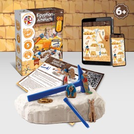 Science4you Egyptian Dig Kit for Kids – Learn About Ancient Egypt with This Dig Kit, Do a Historical Excavation & Discover All 5 Egyptian Statues, an Archeology Gift for Girls & Boys Age 6 7 8 9+