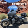 TIGERSGATE Gloss Black Rear Saddlebag Guards Complete Kit for 2014-Later