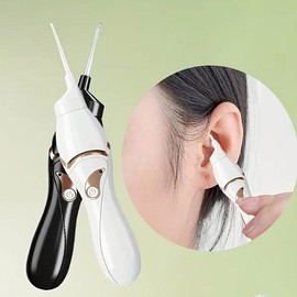 Professional LED Ear Cleaning Kit - 6 Function Wax Removal Spoon with Illumination, 4.3 Inch Flexible Shaft, 3 Interchangeable Tips - Safe Daily Ear Care for Adults & Kids - Color: White