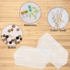 Rumyve 6Pcs Clear Plastic Storage Boxes with Lids - Mini