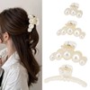 Pearl Claw Clip,4 Pcs Pearl Hair Clip,Claw Clips,Hair Clips Women,Hair