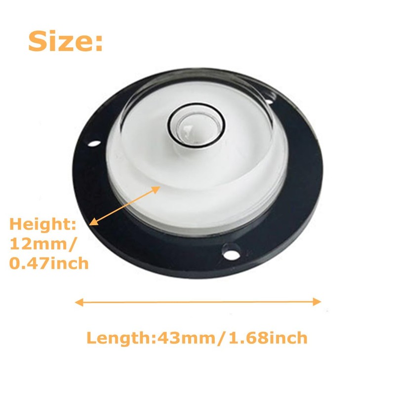 LAIESYA 4Pcs Spirit Bubble Levels Little Circular Level Measuring Tools