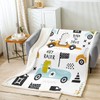 Cartton Car Kids Fleece Throw Blanket Racing Sports Game Sherpa