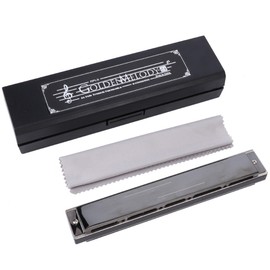 24 Hole Tremolo Harmonica C Key Wind Musical Instrument for Adult Beginner Practice