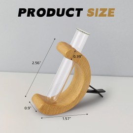 Wogomz Car Vase Vent Clip, Wooden Car Air Vent Flower Vase Clip, Automotive Mini Plant Holder Terrarium Decoration, Vehicle Air Vents Ornament, Interior Decor Cars Accessories (No Flower Included)