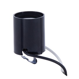 B&P Lamp® Vertical Snap-in, Med. Base Socket for 6" pan fixtures, has 6" Wire Leads