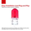 cciyu 10 pcs T10 W5W Red Halogen Light Bulb 168