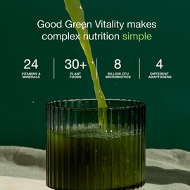 Greens Powder by Nuzest – Good Green Vitality – Filled with Vitamins, Minerals & Superfoods – Vegan Multivitamin Greens Drink - Gluten Free - Dairy Free - 300g - 30 Servings
