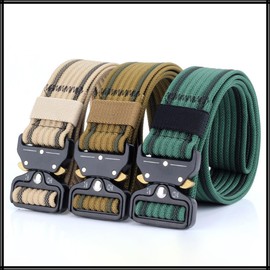 White Fang BT915 Men's Belt, Buckle, Comfortable, Fit, Daily Style, Stylish, Accent, multicolor (black / red)