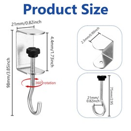 WYAN 4Pcs Handbag Holder Table Hook, Folding Handbag Hanger, Purse Hooks for Table, for Table, desks, Living Room, Office or Restaurants(Silver)