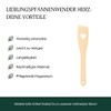 Wooden Spatula with Heart Design 30 cm