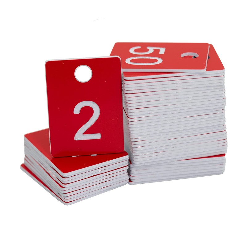 StayMax ABS Plastic Numbered Tags for Rectangle Key Number Disc