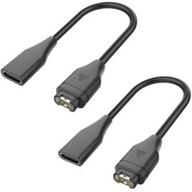 2 Pack USB C Female Charging Cable for Garmin Watch Fenix 7 7S 7X 6 6S 6X 5 5S 5X, Forerunner 965 945 245 45, Vivoactive 3 4 4s, Venu 2 2s,Instinct,USB-C Charger Cable for Garmin Watch