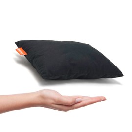Urban Infant Pipsqueak Small Pillow - Mini 11 x 7 in - Tiny Pillow for Travel, Dogs, Toddlers, Kids, Lumbar, Knees and Neck - Black