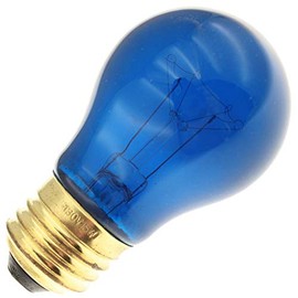 Decorative/Novelty 15A15, 15 Watt, 130 Volt, Medium Base, Transparent Blue A15 Light Bulb (1 Pack)