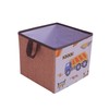 Bacati - Small Storage Tote Construction Yellow/Orange/Grey/Blue Boys 10 X