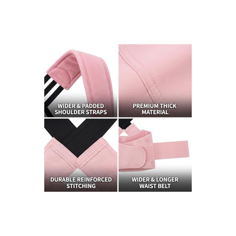 Pink Posture Corrector for Women Back Support Brace Office