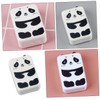 jojofuny 10pcs Panda Shaped Erasers Creative Multi Function Writing Accessories
