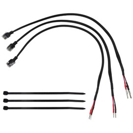 BUTITNOW Updated Radar Detector Hardwire Power Cord Mirror Wire Plug Tap 16.5" Fit for Escort Valentine One Uniden Beltronics with Zip Ties, Set of 3