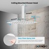 gotonovo Ceiling Mounted Rain Mixer Shower Faucet Set Chrome Polished